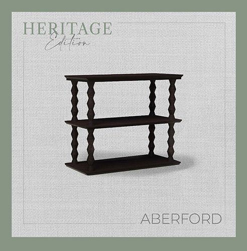 Aberford console table in dark brown wood